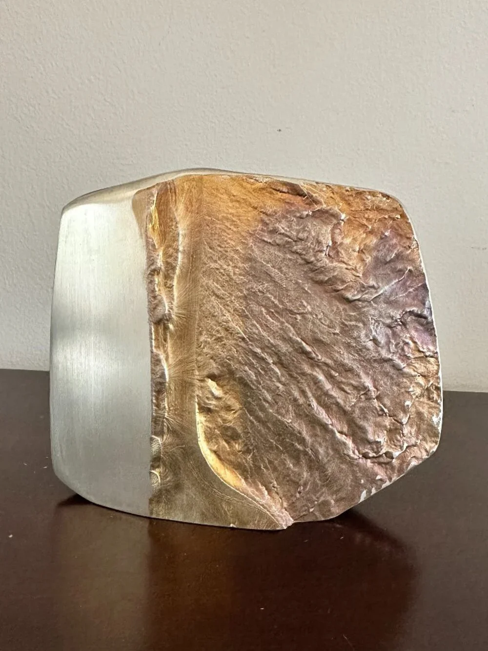 Vintage Helgi Joensen Modernist Brutalist Style Tinn Pewter Vase Made in Norway